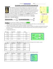 Aryanna Pabon PENDULUM LAB Docx Simulations At Phet Colorado