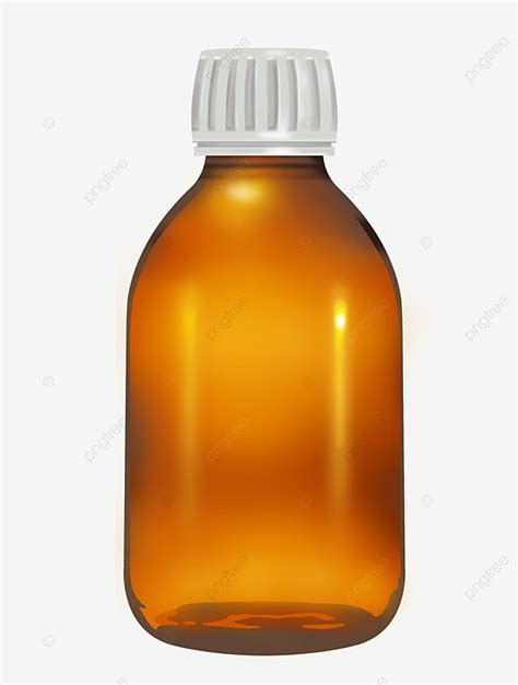 Medicine Bottle Clipart Transparent Background Dark Medicine Bottle