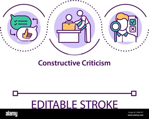 Constructive Criticism Concept Icon Stock Vector Image And Art Alamy