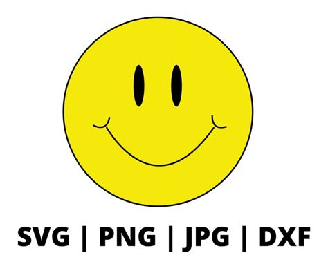 Smiley Face Svg Yellow Smiley Svg Happy Face Svg Smile Svg Etsy