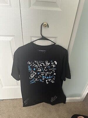 Mr Beast Signed Black Shirt Mens Large 24HR Livestream Autographed