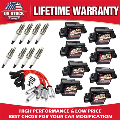 8 Ignition Coil 8 Spark Plug 8 Wires For Chevy Gmc Yukon 4 8l 5 3l 6 0l Ebay