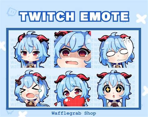 Twitch Emote Ganyu Genshin Impact Etsy Uk