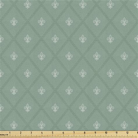 Fleur De Lis Fabric By The Yard Abstract Geometric Pattern With