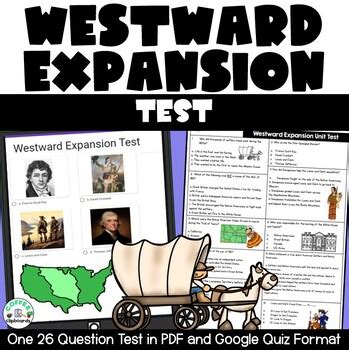 Westward Expansion Unit Test SS4H3 Printable And Digital TPT