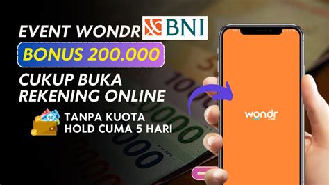 Event Wondr By Bni Buka Rekening Online Di Wondr Bni Bonus Ribu