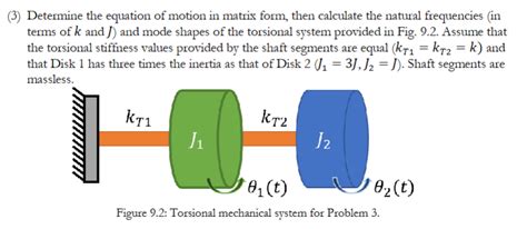 Solved (3) Determine the equation of motion in matrix form, | Chegg.com