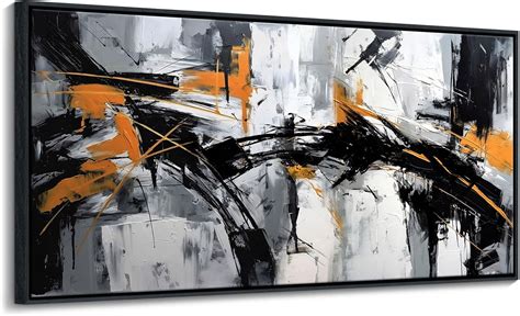 AAzaqTin Framed Large Abstract Canvas Wall Art Modern Wall Art For