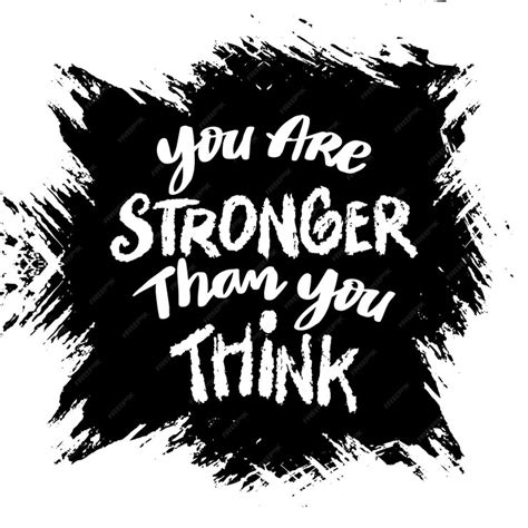 Premium Vector You Are Stronger Than You Think Inspirational Quote