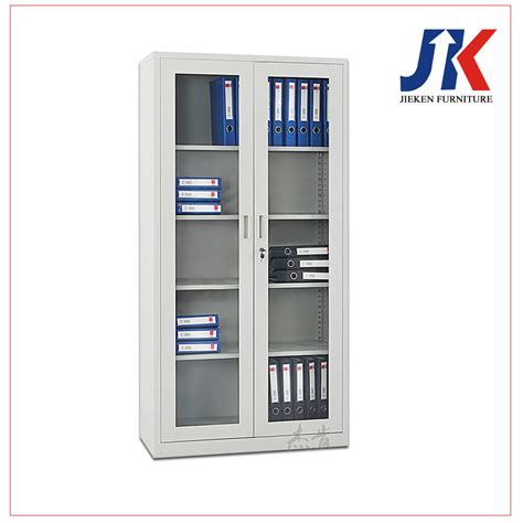 Double Door Metal Bonded Glass Door Filing Cabinet Office Cabinet