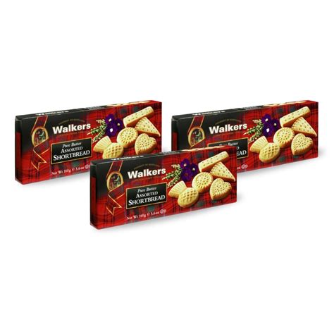 Walkers Shortbread Assorted Shapes Biscuits 160g Pack Of 3