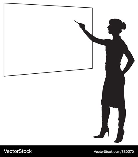 Woman Teacher Royalty Free Vector Image Vectorstock