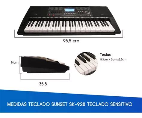 Teclado Organo Teclas Sensitivo Octavas Fuente En Venta En Por