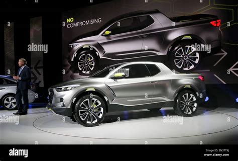 The Hyundai Santa Cruz Crossover Truck Concept Is Unveiled During The North American