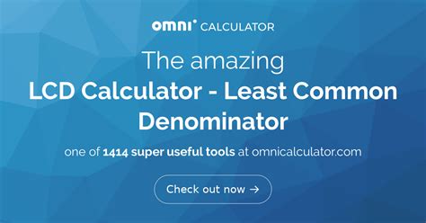 Lcd Calculator Find Least Common Denominator