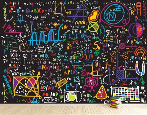 Science Wallpaper Mural / Physics Wallpaper / Scientific Formulas ...