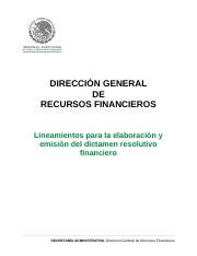 Lineamientos Para La Elaboraci N Y Emisi N Del Dictamen Resolutivo