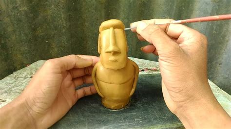 Make Moai From Clay Youtube