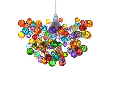 Chandelier With Colorful Bubble, Modern Ceiling Light Fixture With Bubbles for Children Room or ...