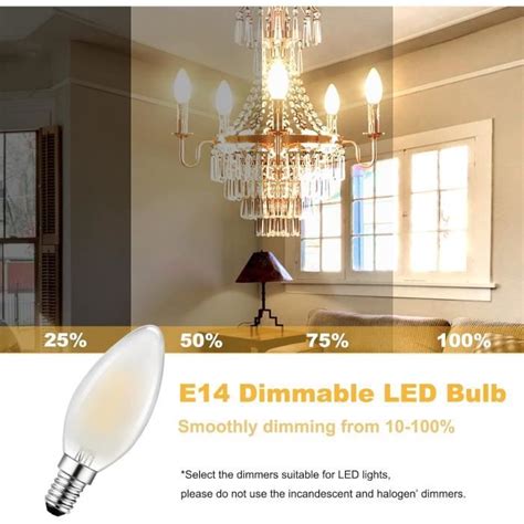 C Led Ampoule Bougie E W Blanc Chaud Lampe Led Lumens