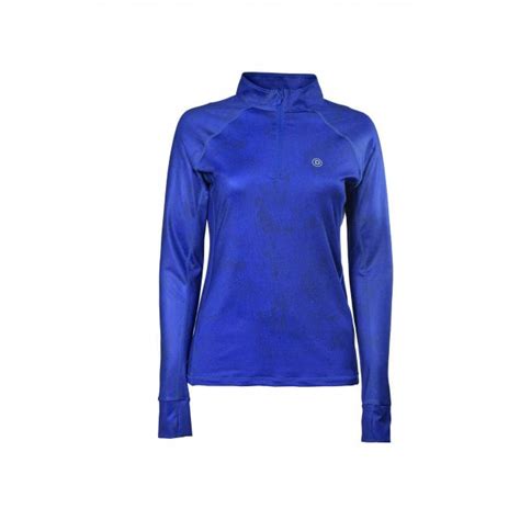 Dublin Sapphire Print Womens Long Sleeve Top Cobalt Clothing From