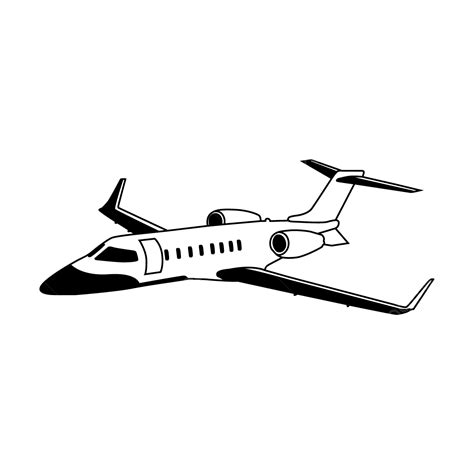 Airplane Silhouette Graphic Drawing Isolated, Airplane, Airlines, Transport PNG and Vector with ...