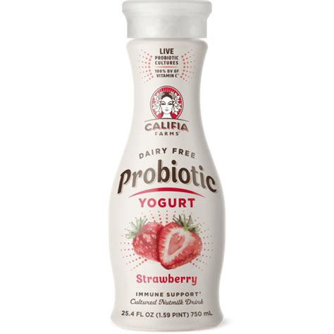 Califia Farms Probiotic Yogurt Drink Strawberry 25 4 Fl Oz Instacart