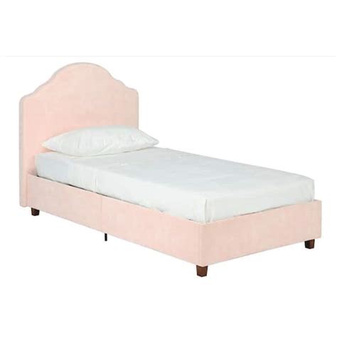 DHP Sara Pink Upholstered Twin Bed DE77217 - The Home Depot