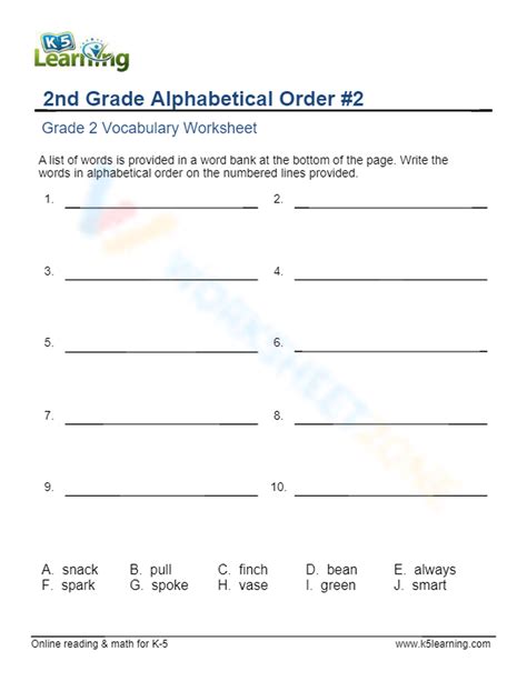 Alphabetical Order Worksheet Zone