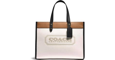 COACH Shopping Bag With Logo in Natural | Lyst