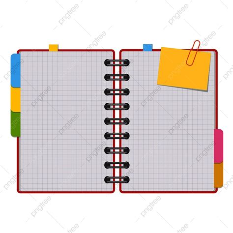 Open Notepad With Clean Sheets On A Spiral With Bookmarks Between The