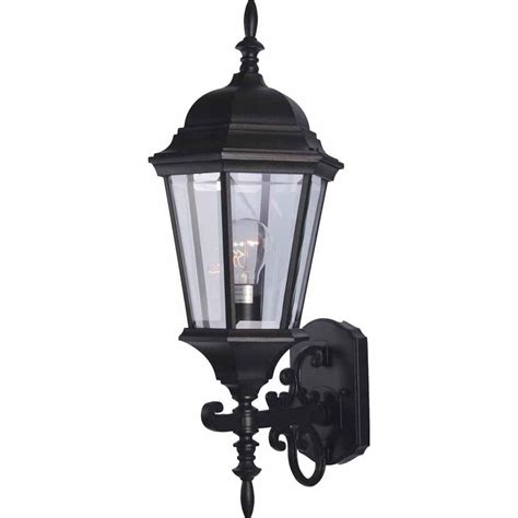 Volume Lighting 1-Light Black Outdoor Wall Sconce-V8211-5 - The Home Depot