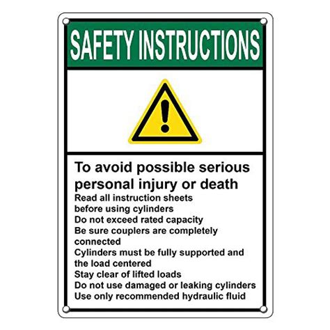 Weatherproof Plastic Vertical Ansi Safety Instructions To Avoid Possible Sign With