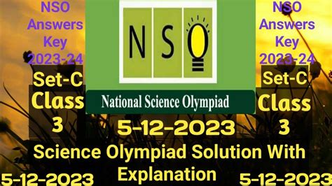 Nso Class 3 Solution 5 12 2023 Science Olympiad Answer Key Class 3 Nso Class 3 Answer Key