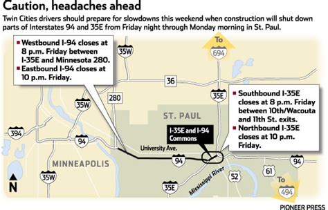 Road Closures Will Make Weekend Travel Around St Paul Challenging