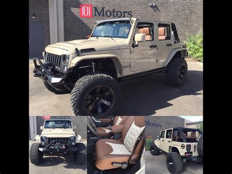 101 Motors Custom Mojave Sand Jeep Wrangler 3 5 Aev Leather 20 Fuels 125mi