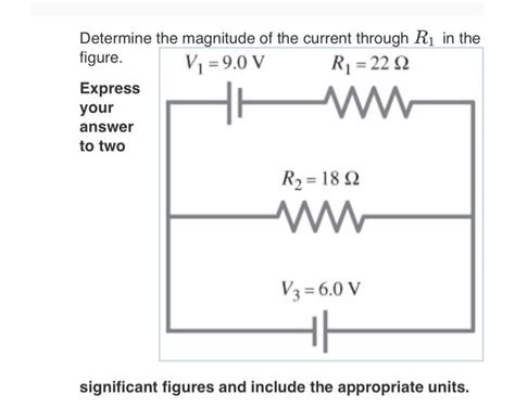 Solved Determine The Magnitude Of The Current Through R