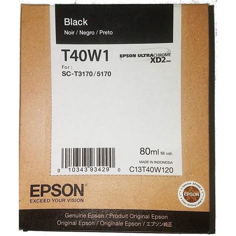 Cartucho De Tinta Negra Epson T40W De Alta Capacidad 80ml UltraChrome