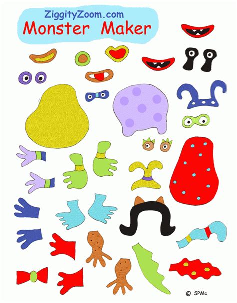 Create A Monster Printable Printable Templates Free