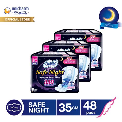 Jual Charm Pembalut Safe Night Cm Wing Pads Packs Shopee