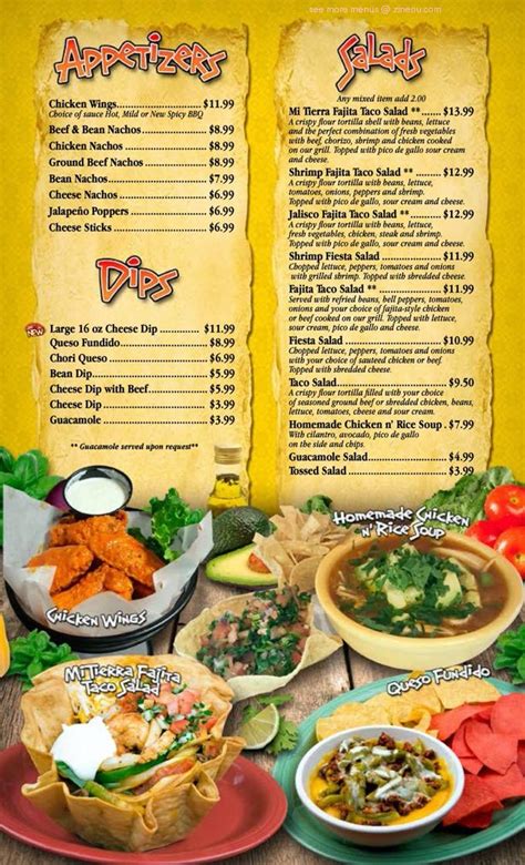 Online Menu Of Mi Tierra Restaurant Fort Wright Kentucky Zmenu