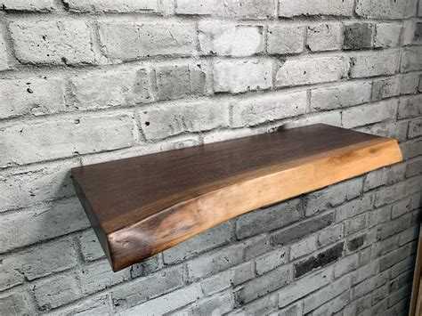 Live Edge Walnut Floating Shelf Etsy