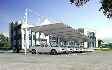 PVC Car Parking Tensile Structure Paint Coated At Rs 300 Square Feet