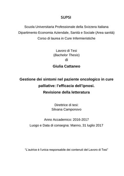 Pdf Giulia Cattaneo Gestione Dei Sintomi Nel Paziente Giulia Pdf