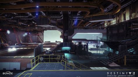 Artstation Destiny 2 The Tower Hangar District Brandon Campbell