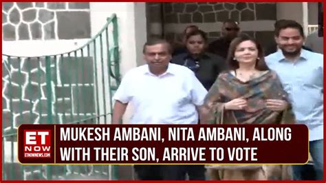 Mukesh Ambani And Nita Ambani Along With Their Sonarrive To Cast Their