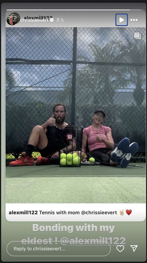 Chris Evert Shares Glimpse Of Her Grueling Tennis Session With Son Alexander Mill Amid Cancer Battle