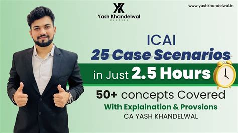 ICAI Case Scenarios 1 25 In Just 2 5 Hours All Concepts Revised ICAI