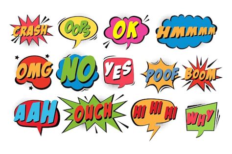 Premium Vector Set Of Colorful Comic Speech Bubbles Pop Art Style