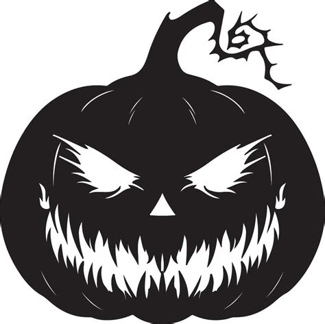 Halloween Pumpkin Silhouette Illustration White Background 46102840